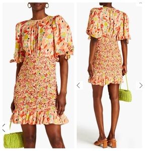 New! By Timo anemone smocked peach dress 17593